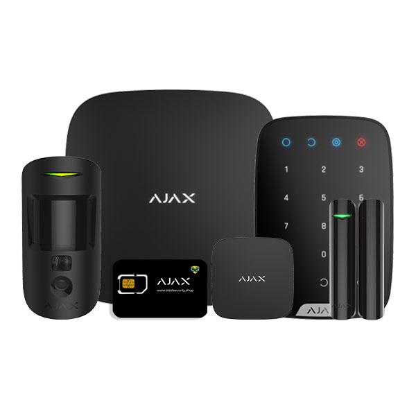 Kit sistem alarmă wireless Ajax Start MotionCam & LeaksProtect (BL)