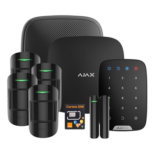 Kit sistem alarma wireless AJAX Confort Plus x4D (BL, PCAO: 6 luni)