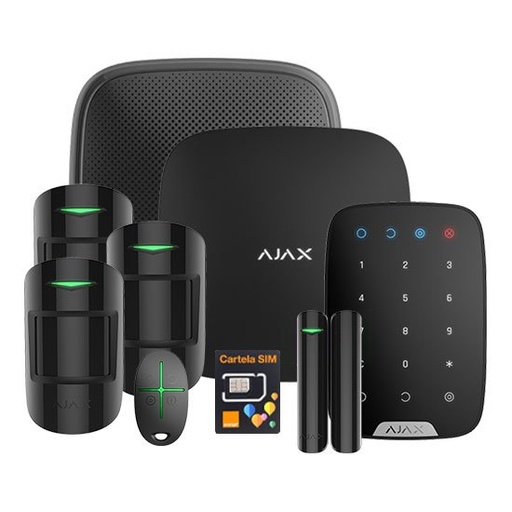 Kit sistem alarma wireless AJAX Confort Plus x3D (BL, PCAO: 6 luni)