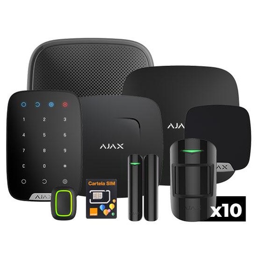 Kit sistem alarma wireless AJAX BigXXL (BL, PCAO: 6 luni)