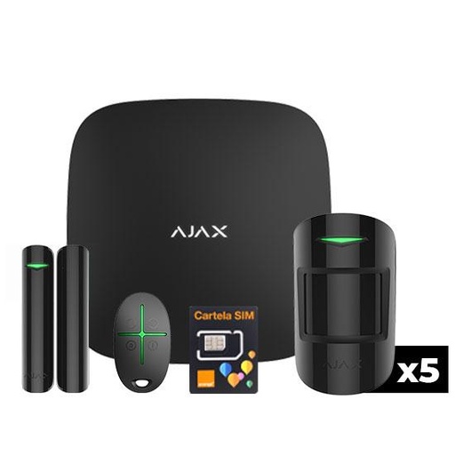 Kit sistem alarma wireless AJAX Start x5D (BL, PCAO: 6 luni)