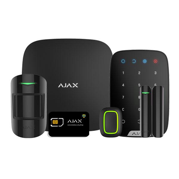 Kit sistem alarmă wireless Ajax Start MotionProtect & Panic Button (BL)