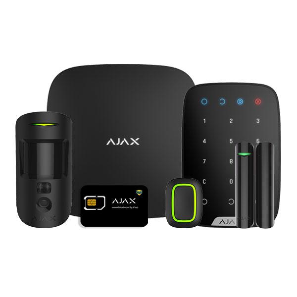 Kit sistem alarmă wireless Ajax Start MotionCam & Panic Button (BL)