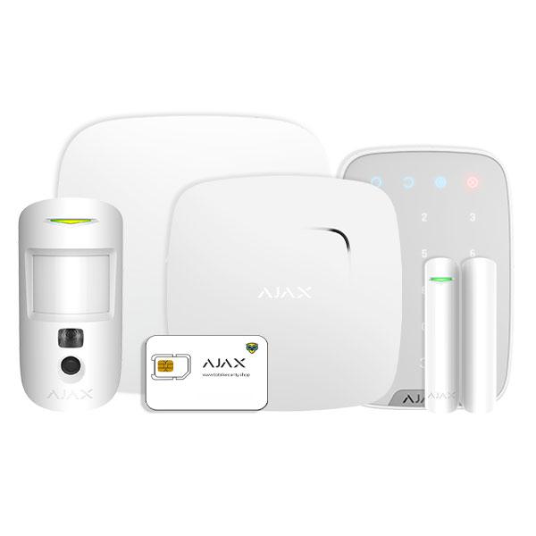 Kit sistem alarmă wireless Ajax Start MotionCam & FireProtect