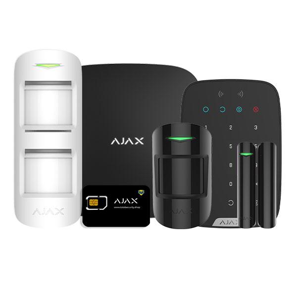 Kit sistem alarmă wireless Ajax Start MotionProtect Outdoor & KeyPad Plus (BL)