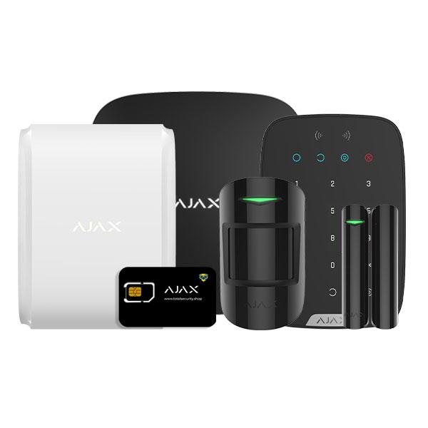 Kit sistem alarmă wireless Ajax Start DualCurtain Outdoor & KeyPad Plus (BL)