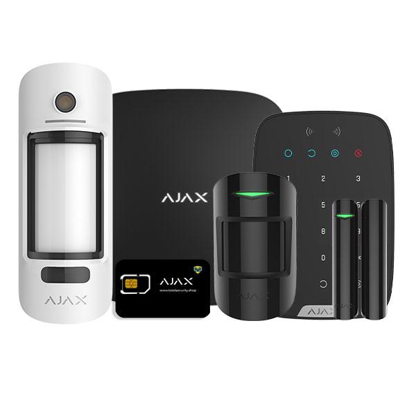 Kit sistem alarmă wireless Ajax Start MotionCam Outdoor & KeyPad Plus (BL)