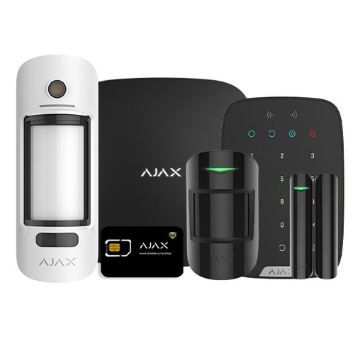Kit sistem alarmă wireless Ajax Start MotionCam Outdoor & KeyPad Plus